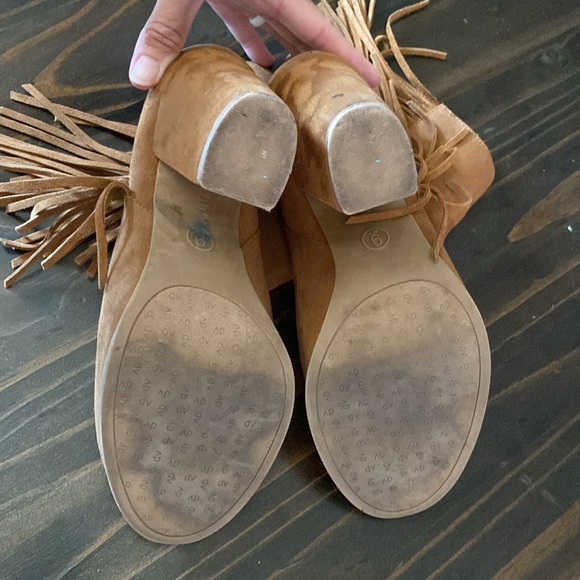 DV by Dolce Vita Peep Toe Fringe Booties - Picture 6 of 8